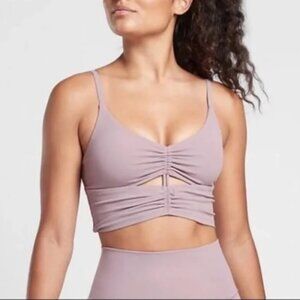 Athleta Cinch Longline Bra D-DD in Mauve / Size L